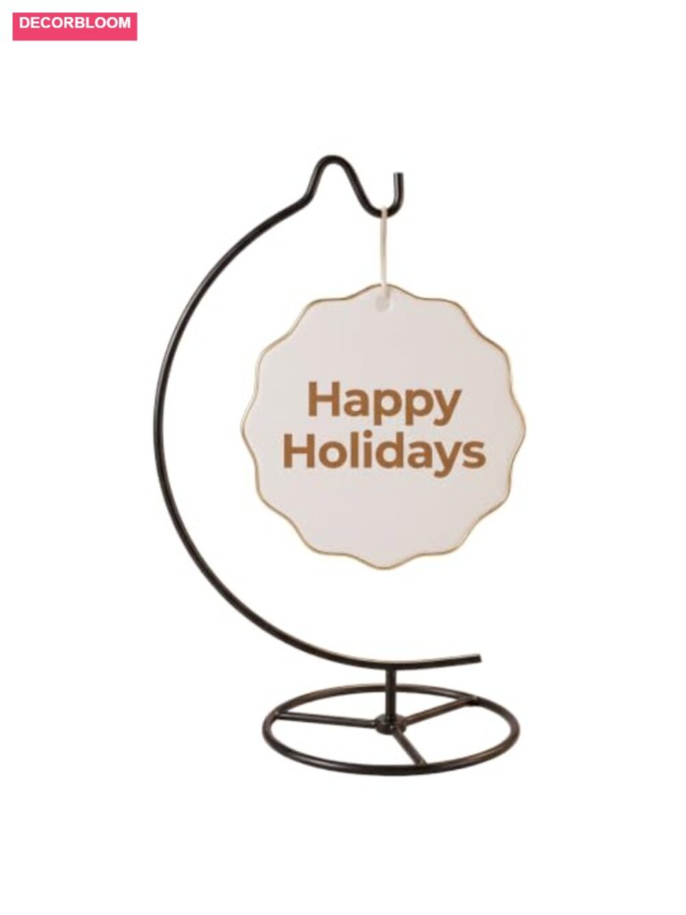 Iron Wall Display Stand Christmas Ornament Shelf Bracket Decor Holder